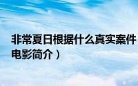 非常夏日根据什么真实案件（非常夏日-1999年路学长导演电影简介）