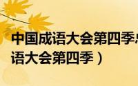 中国成语大会第四季总决赛最后一场（中国成语大会第四季）