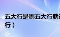 五大行是哪五大行就在这里（五大行是哪五大行）