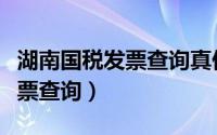 湖南国税发票查询真伪查询系统（湖南国税发票查询）