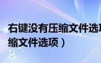 右键没有压缩文件选项怎么回事（右键没有压缩文件选项）