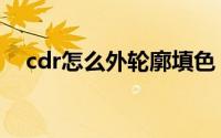 cdr怎么外轮廓填色（cdr怎么加外轮廓）