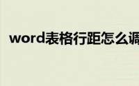 word表格行距怎么调（word行距怎么调）