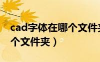 cad字体在哪个文件夹下（cad字体安装在哪个文件夹）