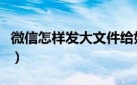 微信怎样发大文件给好友（微信怎样发大文件）