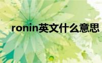 ronin英文什么意思（ronin是什么意思）