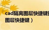 cad隔离图层快捷键把其他图隐藏（cad隔离图层快捷键）