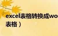 excel表格转换成word表格（excel怎么插入表格）