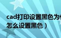 cad打印设置黑色为什么还有彩色（cad打印怎么设置黑色）