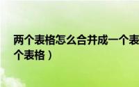 两个表格怎么合并成一个表格sql（两个表格怎么合并成一个表格）