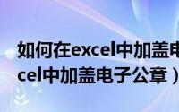 如何在excel中加盖电子公章文字（如何在excel中加盖电子公章）