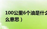 100公里6个油是什么意思（油耗几个油是什么意思）