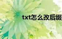 txt怎么改后缀（怎么改后缀）