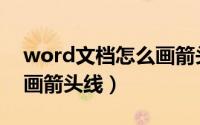 word文档怎么画箭头线条（word文档怎么画箭头线）