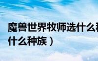 魔兽世界牧师选什么种族好（魔兽世界牧师选什么种族）