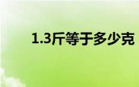 1.3斤等于多少克（1斤等于多少克）