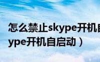 怎么禁止skype开机自启动功能（怎么禁止skype开机自启动）