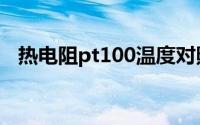 热电阻pt100温度对照表（热电阻pt100）