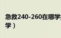 急救240-260在哪学技能（急救240以后去哪学）