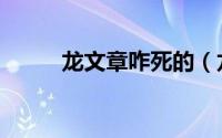 龙文章咋死的（龙文章怎么死的）