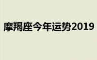 摩羯座今年运势2019（摩羯座2019年运势）