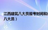 江西建筑八大员报考时间和条件（江西省城乡建设培训中心八大员）