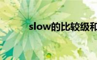 slow的比较级和最高级（slow）