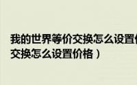 我的世界等价交换怎么设置价格1.16.5版本（我的世界等价交换怎么设置价格）