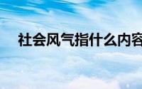 社会风气指什么内容（社会风气指什么）