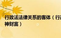 行政法法律关系的客体（行政法律关系的客体包括行为和精神财富）