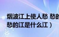 烟波江上使人愁 愁的是什么（烟波江上使人愁的江是什么江）