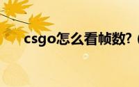 csgo怎么看帧数?（csgo怎么看帧数）