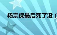 杨宗保最后死了没（杨宗保是怎么死的）