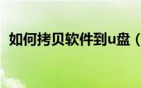 如何拷贝软件到u盘（怎么拷贝软件到u盘）