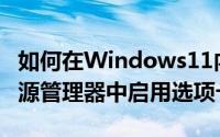 如何在Windows11内部版本25136的文件资源管理器中启用选项卡