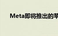 Meta即将推出的苹果Watch竞争对手