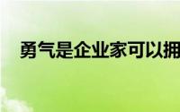 勇气是企业家可以拥有的最有价值的属性