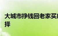 大城市挣钱回老家买房或许是很多人的无奈选择