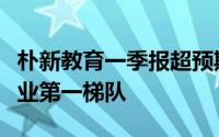 朴新教育一季报超预期增长毛利率进入教培行业第一梯队